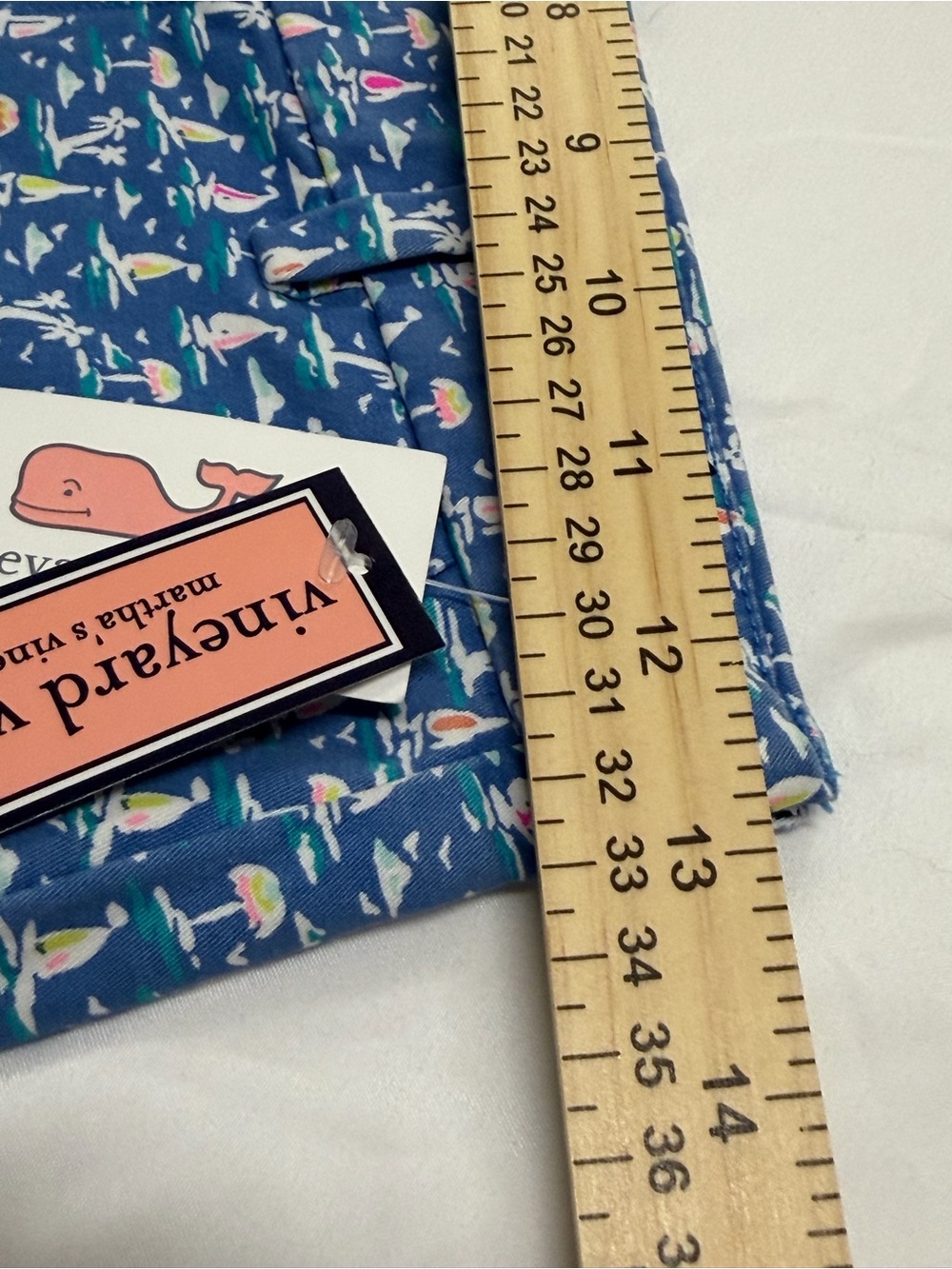 NWT Vineyard Vines Boys Breaker Shorts Blue Size 8 Blue Nautical Palm Tree - Picture 5 of 8